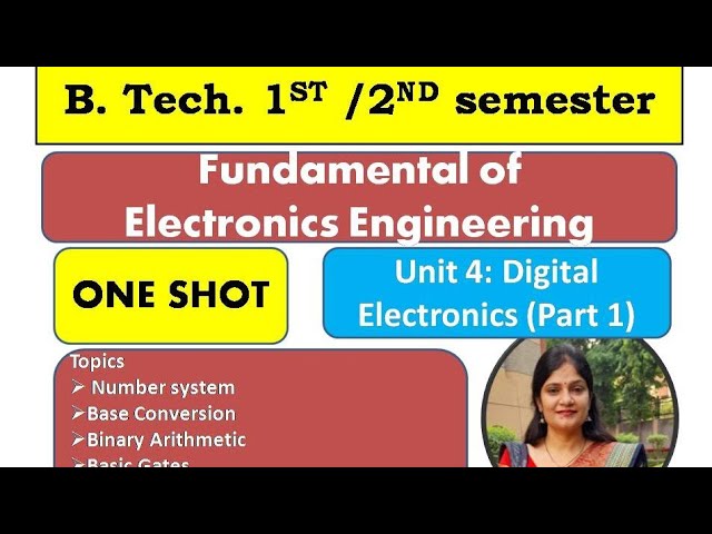 Fundamental of electronics engineering  one Shot Video | Unit 4: Digital Electronics| Part 1