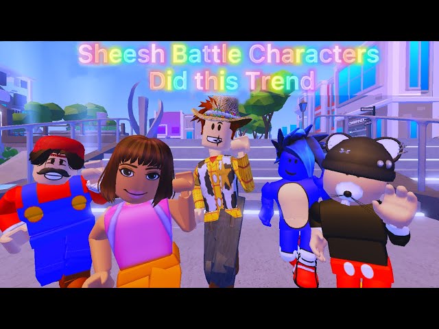 Sheesh Battle Characters Did This Trend | Roblox Trend