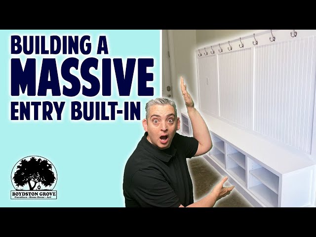 Building A MASSIVE Entryway Built In // Tons of Shoe Storage & Coat Rack Space!!