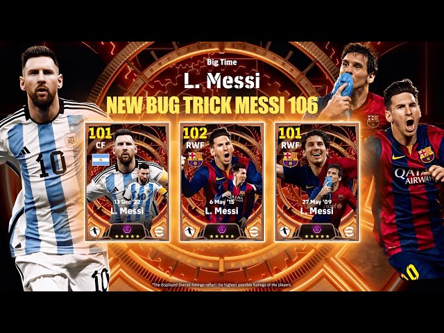 Trick To Get 3 New Messi Cards 106 Pack | Trick to Get 106 Rated L. Messi || eFootball 2024 Mobile