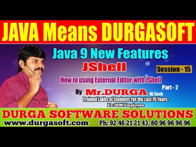 Java 9 New || Session - 15 ||  How to using External Editor with JShell Part  - 2 by Durga sir