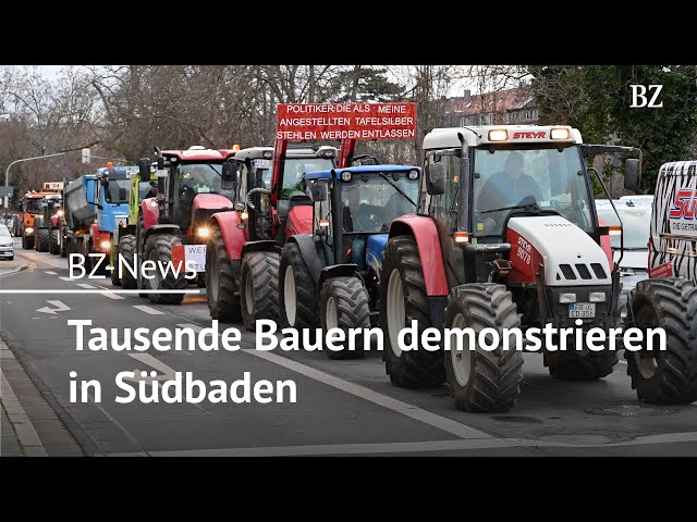 Tausende Bauern demonstrieren in Südbaden