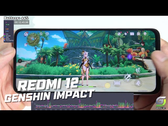 Xiaomi Redmi 12 test game Genshin Impact Max Graphics Update 2024 | Highest 60FPS