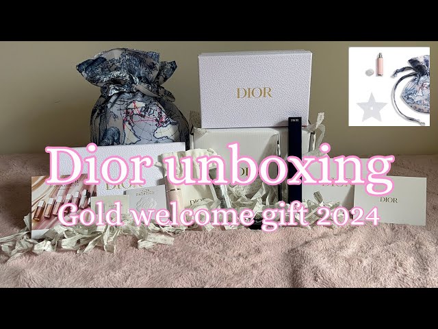 Dior unboxing of the new Motif Gold welcome gift 2024