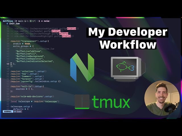 My Dev Workflow - How I use fish, tmux, lazygit and neovim