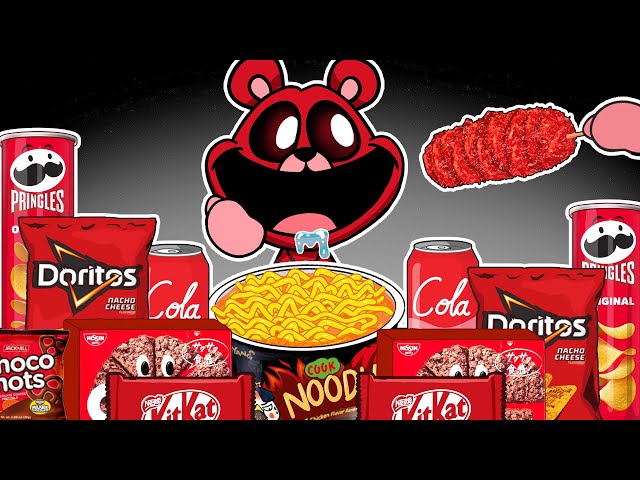 Bobby BearHug so Yummy with Convenience Store RED Foods | Poppy Playtime Chapter 3 Animation | ASMR