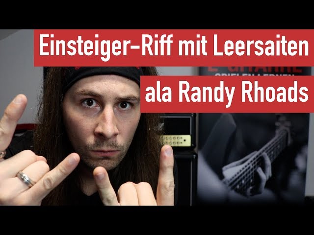 Einfache E-Gitarren Riffs lernen - Einsteiger-Riff mit Leersaiten ala Randy Rhoads