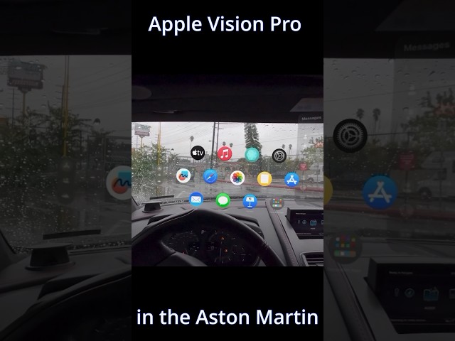 Apple Vision Pro in my Aston Martin #applevisionpro