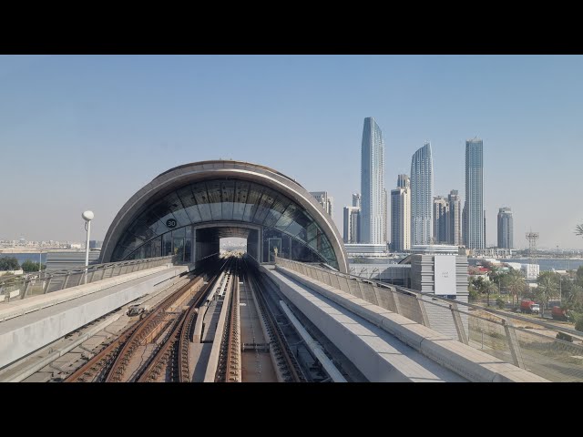 Dubai Metro Scenic Ride: Etisalat Metro Station to Creek Metro Station - Green Line (End to End)