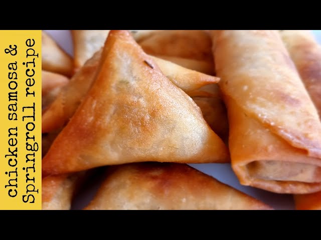 How To Make Chicken Samosas & Springrolls For Beginners-A Step By Step Tutorial