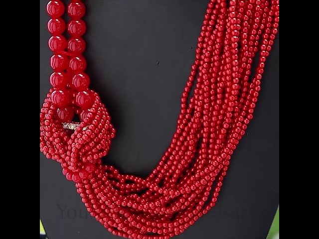 Hot Red Jewelry! DIY Necklace Ideas Suitable On Wedding Outfits