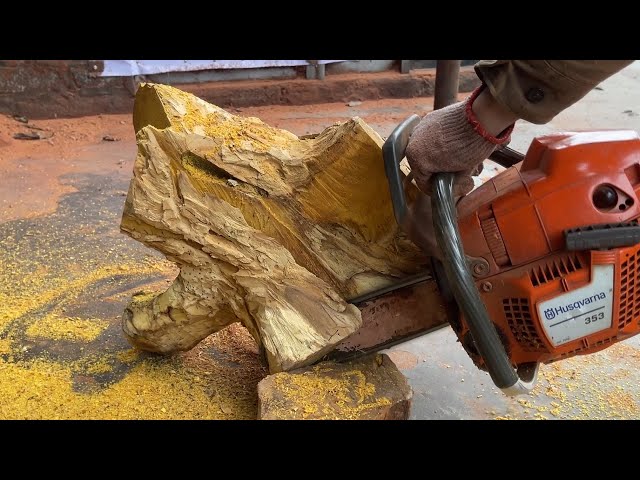 Extremely Creative Idea for Processing Rotten Yellow Logs - Unique Handmade Furniture Processing