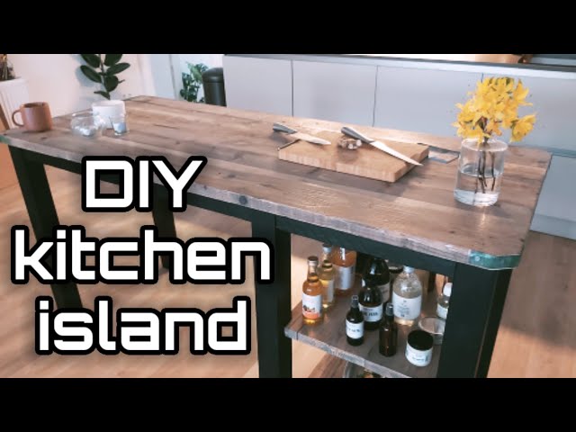 DIY kitchen island table - how to make