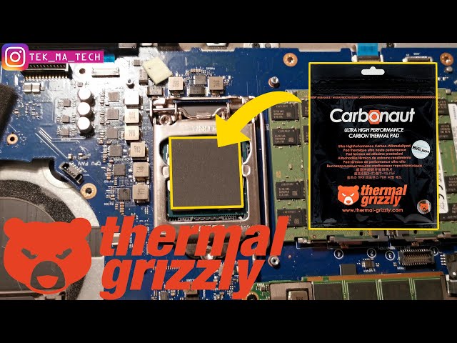 ✅ Thermal Grizzly : CARBONAUT, le test. #thermalgrizzly #oc #tmti #alienware #upgrade #area51m