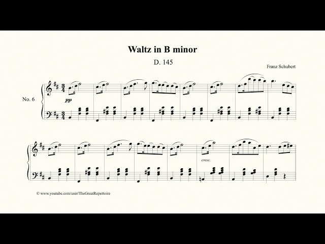 Schubert, Waltz in B minor, Op. 18, No. 6, D145