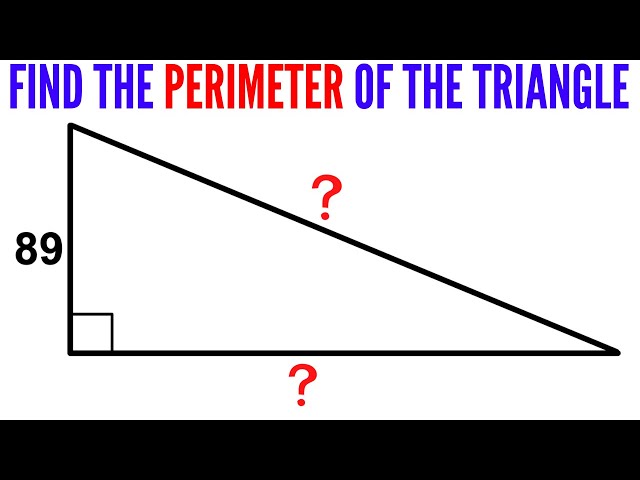 Elegant way to find the Perimeter of a right triangle | (step-by-step explanation) | #math #maths