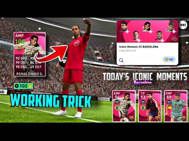 TRICK TO GET ICONIC RONALDINHO & OTHERS ICONICS FROM ICONIC MOMENT BARCELONA | PES 2021 MOBILE