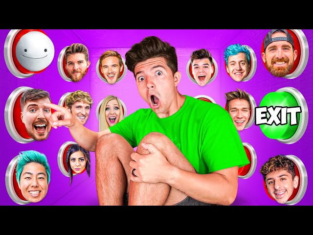 100 YouTuber Mystery Buttons but Only One Lets You Escape...