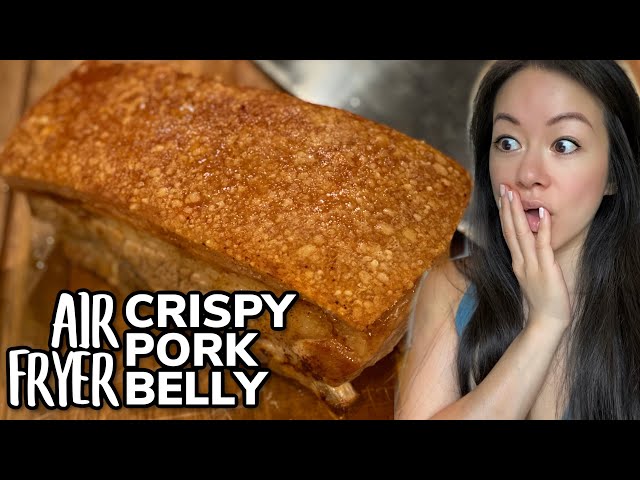 🐷 Air Fryer Crispy Pork Belly Recipe (空气炸脆皮烧肉) | Lunar New Year | Chicharrónes ASMR | Rack of Lam