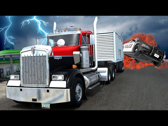BAD Truck Drivers Drive Across Texas Through a Storm! (American Truck Simulator Convoy)