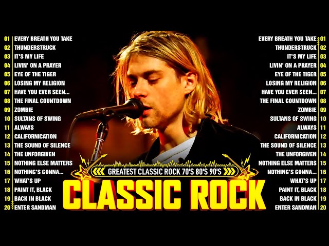 Metallica, Nirvana, ACDC, Queen, Aerosmith, Bon Jovi, Guns N Roses🔥Classic Rock Songs 70s 80s 90s