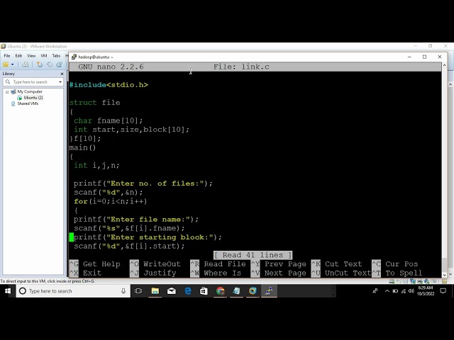 Linked Allocation File- practical video