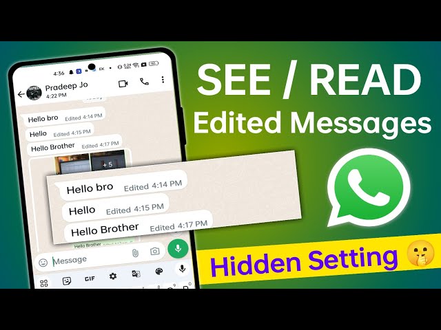 how to read Edited message on whatsapp | How to See Edited Messages on WhatsApp | hidden trick