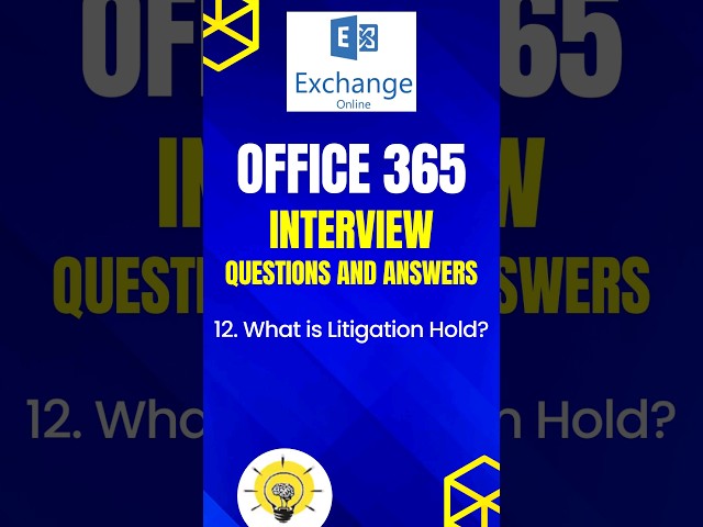 #office365 Interview: What is Litigation Hold #shorts
