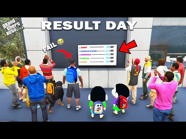 GTA 5 : Franklin Result Of Exam On First Day In School With Shinchan in GTA 5 ! (GTA 5 mods)