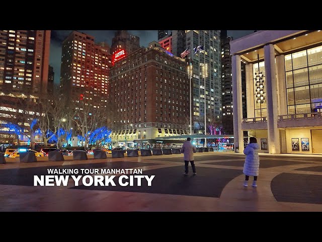 NEW YORK CITY - Manhattan Winter Season, Upper West Side, Columbus Circle, Broadway, Travel, USA, 4K