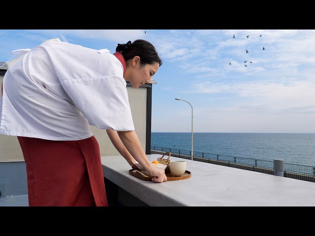 The beautiful young proprietress prepares exquisite dishes! And the spectacular sea and sky!