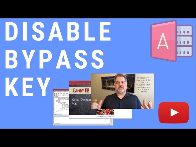 How to disable and enable the Bypass Key on your MS Access app so users cannot bypass Autoexec/Forms