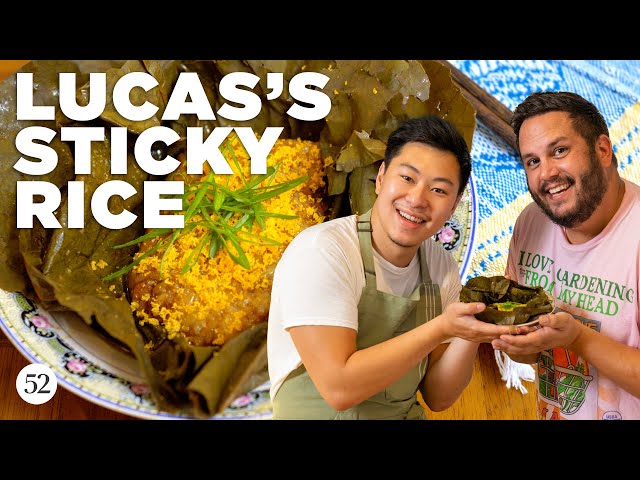 Lucas Sin's Lo Mai Gai (Sticky Rice in Lotus Leaf) | The Secret Sauce with Grossy Pelosi