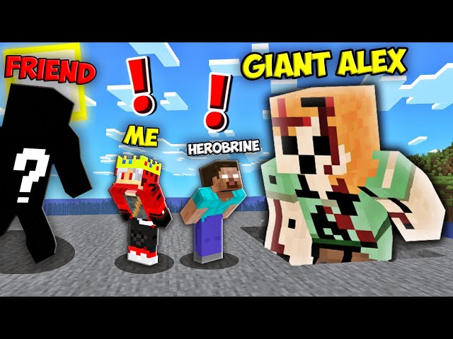 Giant Alex is Angry From Herobrine Friend in Horror Seed of Minecraft