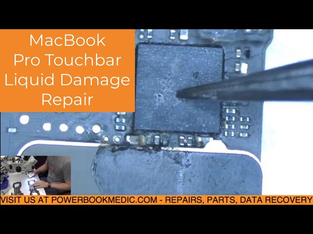Macbook Pro Touchbar Liquid Damage with No Power Repair on Board 820-00239