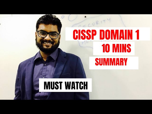 CISSP DOMAIN 1 10 Mins Review 2021