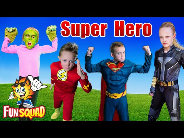 Fun Squad Superhero Compilation Video Wonder Woman, Hulk Smash, Justice League