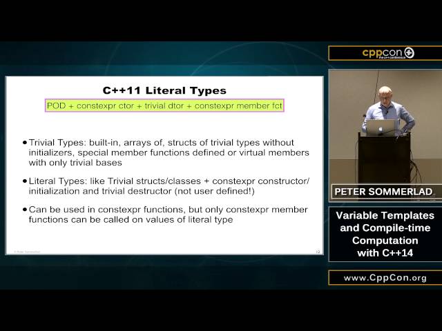 CppCon 2015: Peter Sommerlad “Variable Templates and Compile-Time Computation with C++14"