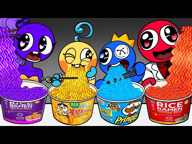 Delicious Rainbow Friends 💜❤ & Poppy Playtime Best 7 Mukbang COMPLETE EDITION |SLIME CAT