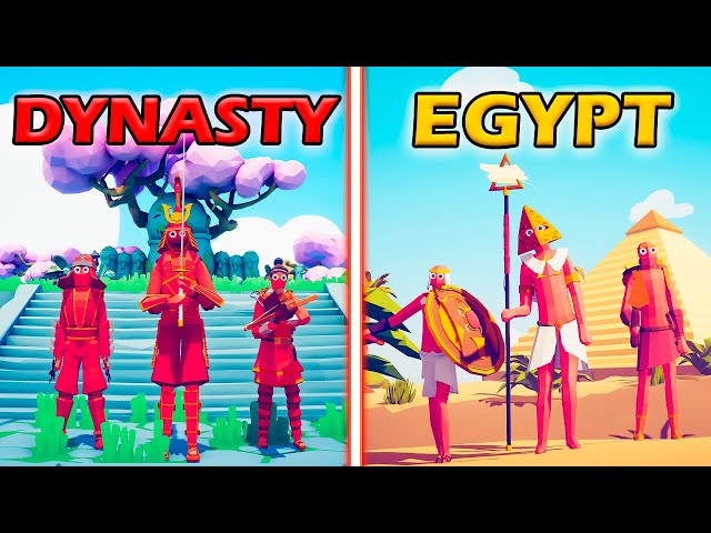 DYNASTY TEAM vs EGYPT TEAM - Totally Accurate Battle Simulator | TABS