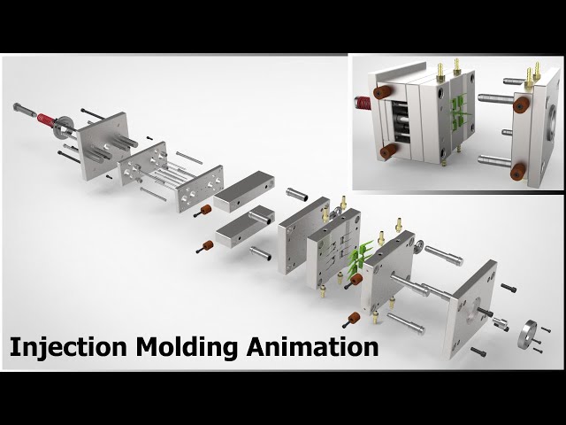 Injection Molding Animation / NX Assembly Exploded & Sequence