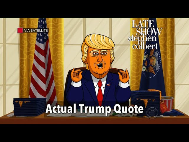 Actual Trump Quotes Read By Cartoon Donald Trump