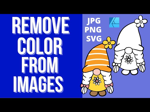 How To Remove The Color Of An Image In Affinity Designer | JPG, PNG and SVG