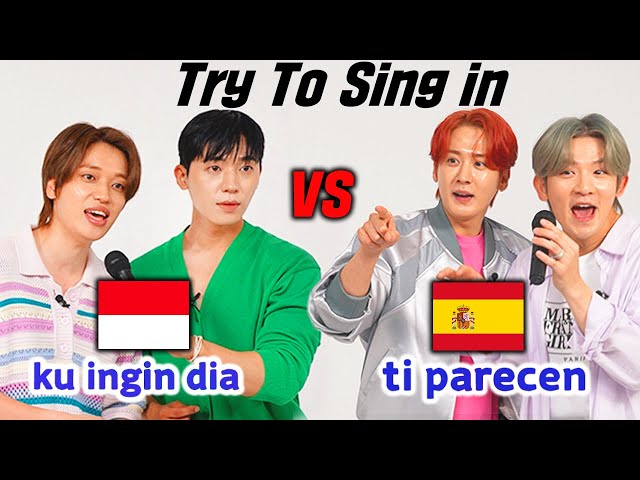 KPOP IDOL Tries To Sing In TWO languages l SPN / INA l 틴탑 Teen Top, Spain, Indonesia