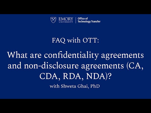 OTT: Confidentiality Agreements FAQ