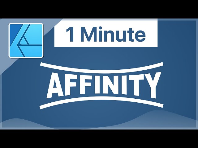 Schrift in unter 1 Minute biegen | Affinity Designer 2