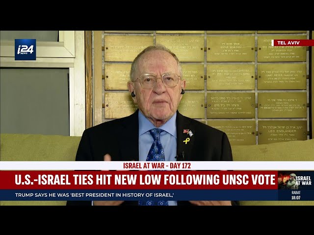 U.S.-Israel ties hit new low - Alan Dershowitz speaks to i24NEWS