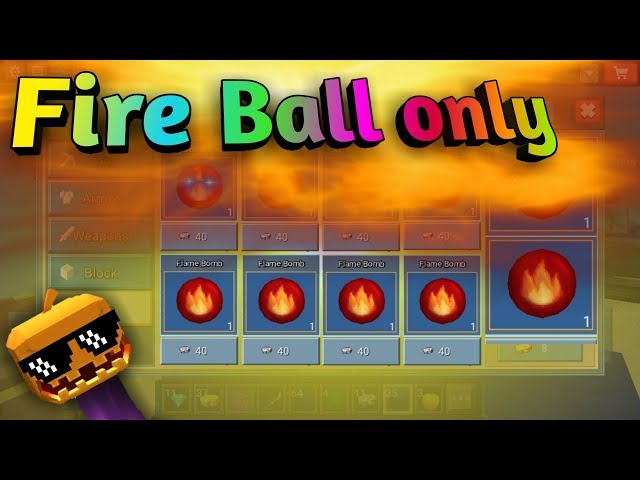 Fire Ball Only challenge!!🔥 - Bed wars  [BlockmanGo] [BestMoments] [1.10.28]