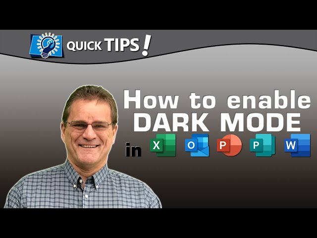 QUICK TIPS: How to Enable Dark Mode in Microsoft Office