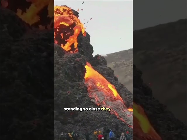People Watching Volcano Eruption 😲